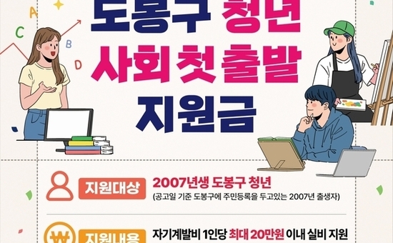 도봉구, 19세 청년 ‘사회첫출발 지원금’ 최대 20만 원 지원