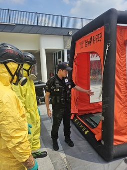 화학사고 막는다... 경남119특수대응단, 화재사고 대응 전문가 양성