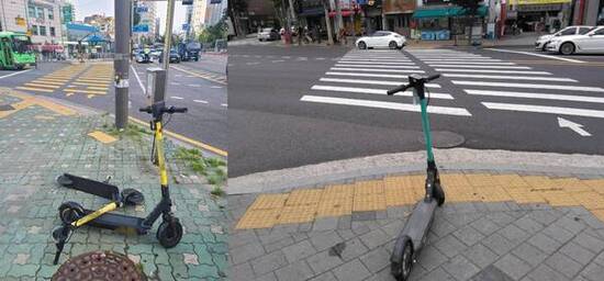 은평구, 불법 주‧정차된 공유 전동킥보드 직접 정리 나서