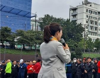 구미경 서울시의원,‘2025 서울시 장수축구대회’  개회식서 축사 전해