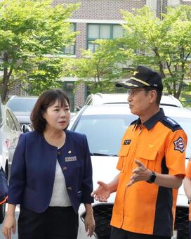 “철저한 대비로 시민 안전 지킨다” 박성연 서울시의원 광장동 아파트 민관 합동 소방훈련 참석