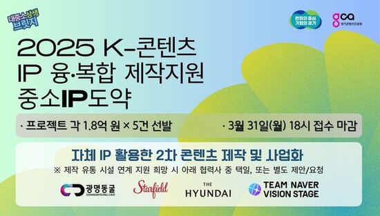 “IP 비즈니스로 도약할 중소기업 찾아요” 경기콘텐츠진흥원, 9억 원 규모 지원기업 모집