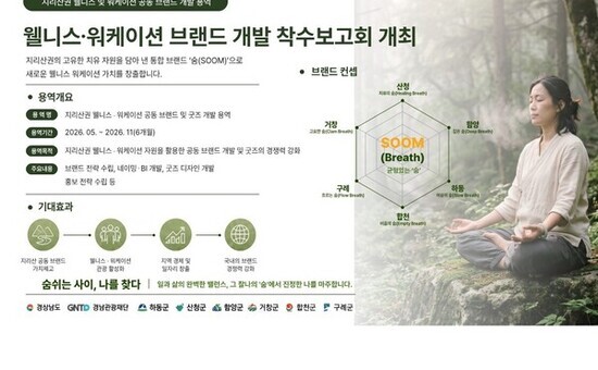 “지리산에서 쉬고 머문다”... 지리산권 6개 군,  웰니스·워케이션 공동브랜드 개발 착수