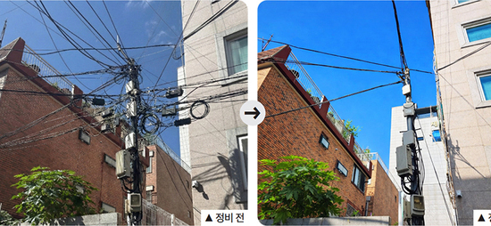 광진구, 중곡4동 신성시장 일대 공중케이블 정비…“탁 트인 하늘 되찾는다”