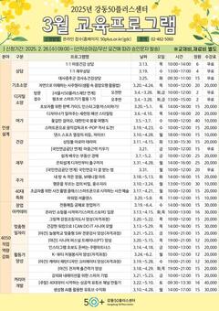 강동50플러스센터와 함께! 인생2막 준비하세요!