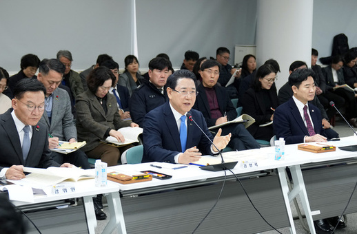 김영록 지사, 제2차 행정통합 도의회 간담회