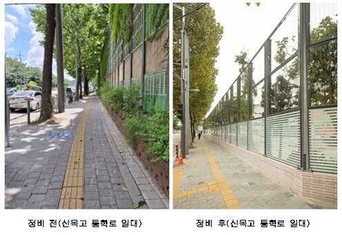 양천구, 목일중·신목고 일대 방음벽 27년 만에 전면 교체
