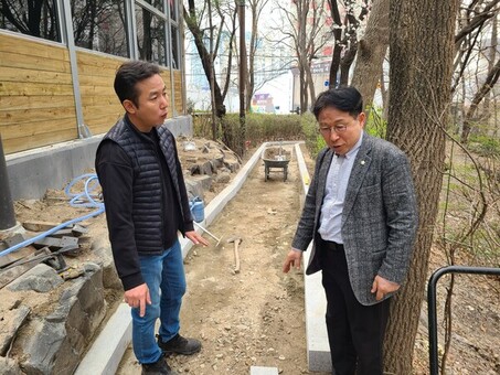 한지엽 동대문구의원, 청량리동 홍릉근린공원 정비사업 현장 철저 점검