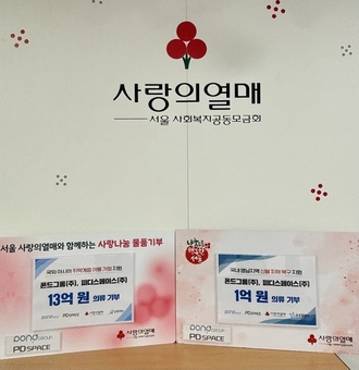 폰드그룹(주)·피디스페이스(주), 국내외 취약계층 위해 14억 원 상당 의류 기부