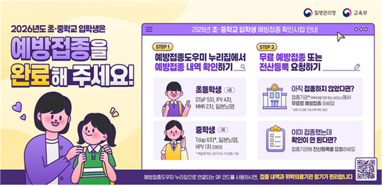 “입학 전 꼭 확인하세요!”…구로구, 초·중학교 입학생 예방접종 점검