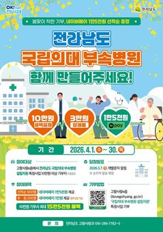  ‘국립의대 부속병원’ 지정기부하면 최대 15만5천원 혜택