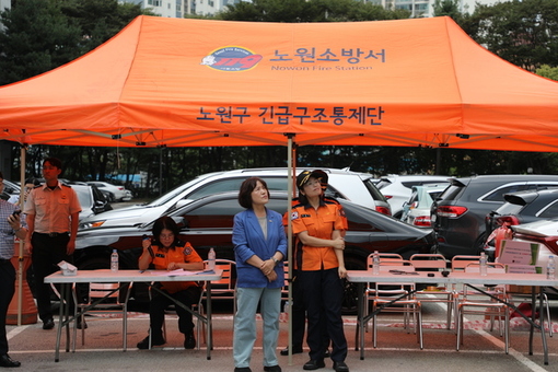 ‘생명 지키는 훈련, 현장에서 실천처럼’ 봉양순 시의원, 입주민과 함께 소방훈련 참여