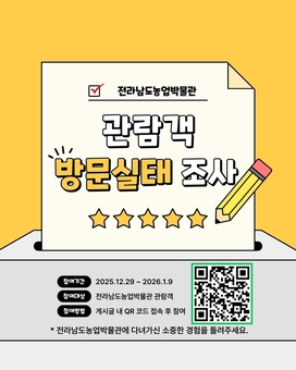 농업박물관, 관람객 만족도·어린이 복합문화관 인식 조사