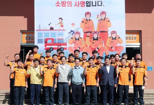 김영록 전남지사, 연휴 첫날 경찰․소방 대원 격려