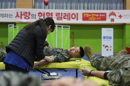 인천혈액원- 해병대 제6여단, 민·관·군이 함께하는 ‘헌혈 릴레이’ 전개