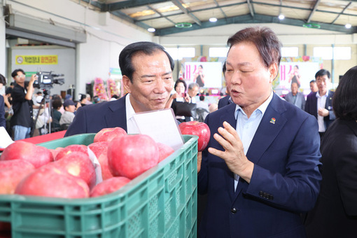거창 홍로사과 초매식 개최... 본격 출하 시작