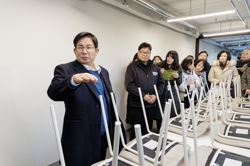 박강수 마포구청장, 연남동 공영주차장 건립공사 현장 점검