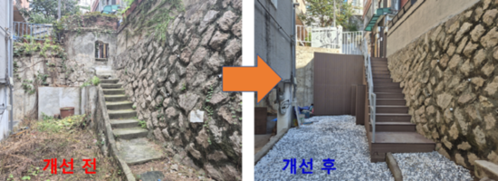 용산구 후암동, 방치된 위험 담장‧계단 정비...주민 안전길로 재탄생