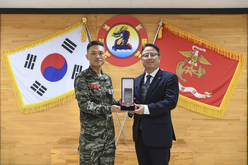 해병대 제2사단 포병여단, 인천혈액원장으로부터 헌혈유공 감사패