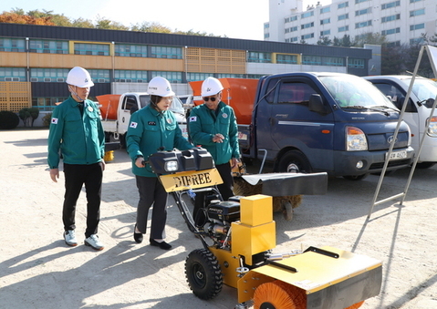 박희영 용산구청장, 제설장비 시험가동 현장 점검