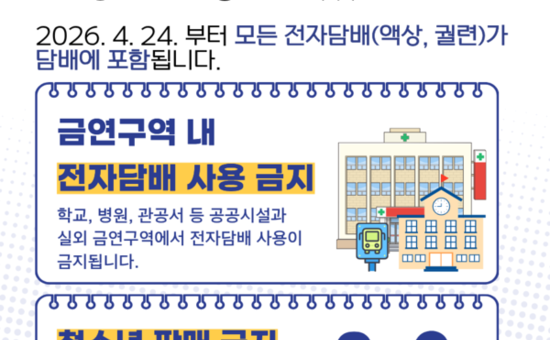 강북구, 금연구역 내 전자담배 사용 전면 금지… 24일부터 적용