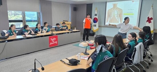 대한적십자사 인천지사, 채드윅 송도국제학교 RCY단원 대상 영어 심폐소생술 교육 실시