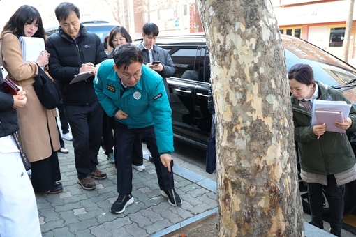 박강수 마포구청장, 봄맞이 도로 환경 점검 ‘안전한 보행환경 강조’
