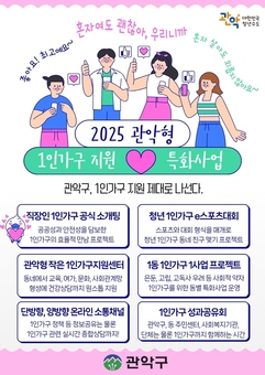 관악구, 색다른 1인가구 지원 위해 제대로 팔 걷었다