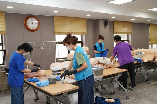 대한적십자사 경기도지사, 안전교육 실습장비 점검 및 소독 완료