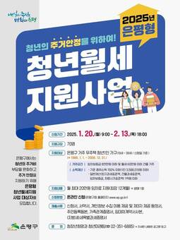 은평구, 무주택 1인 가구 청년에 월세 최대 240만 원 지원